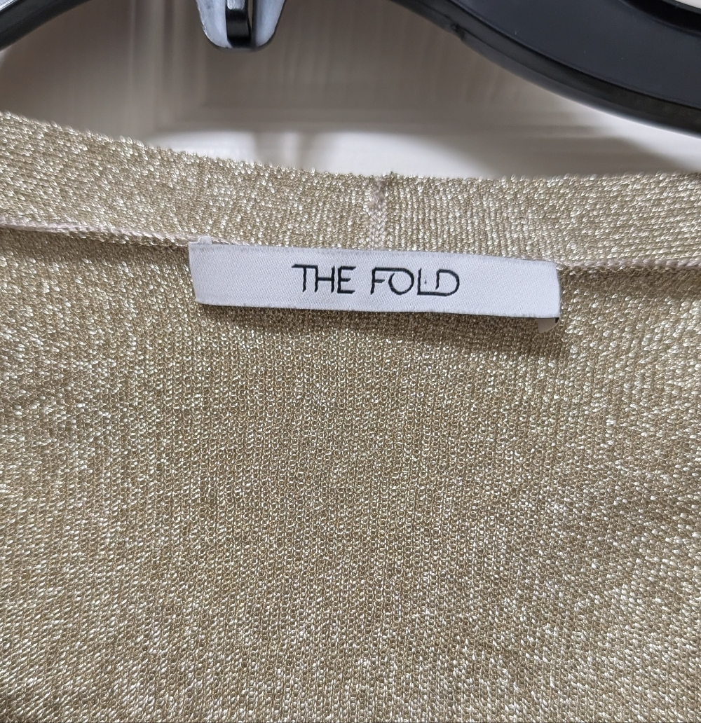 The Fold London Metallic Gold V Neck sweater Size XS - Picture 4 of 4